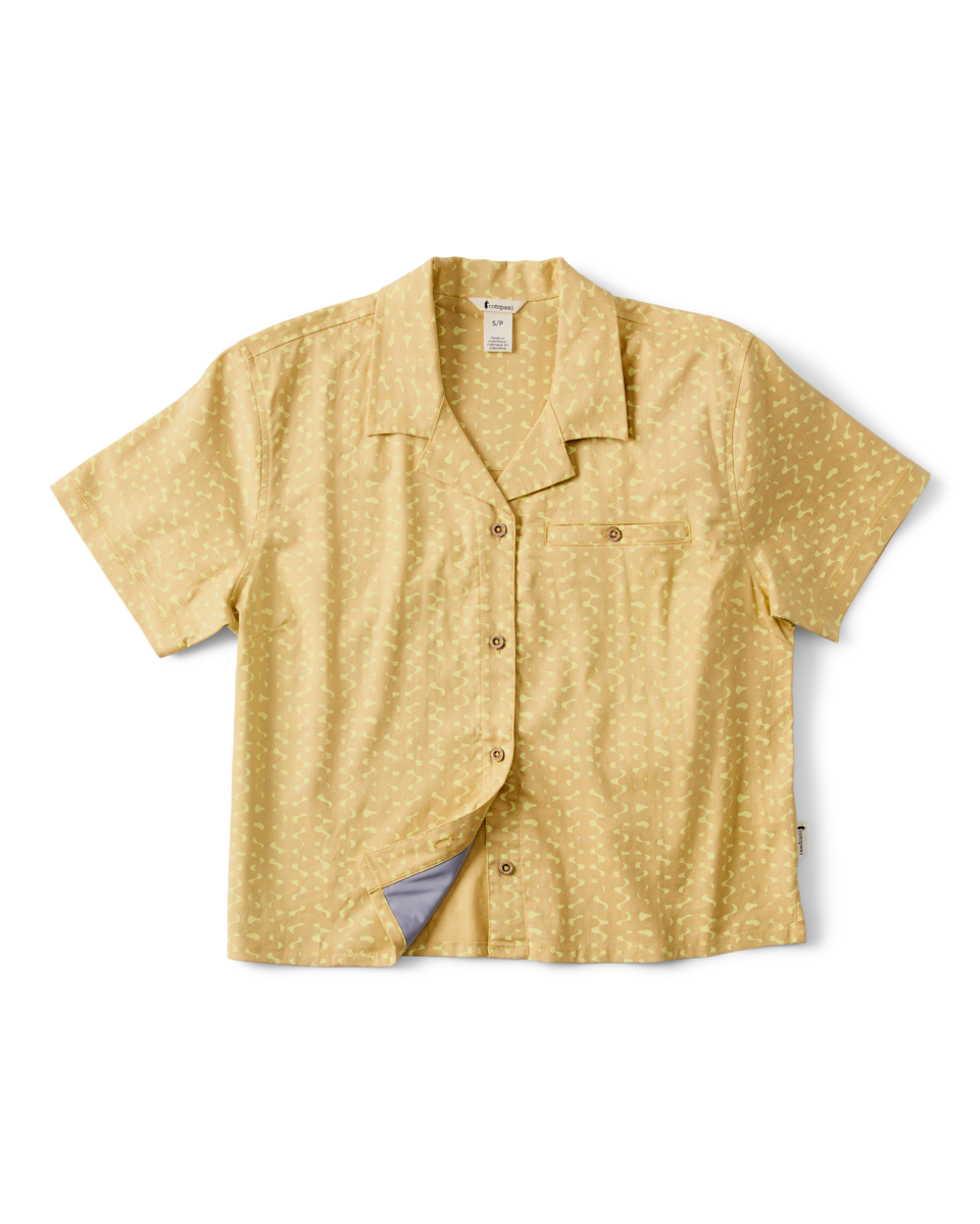 Afuera Button Up Shirt - Print - Women's - Shimmer Honeydew - US 4957