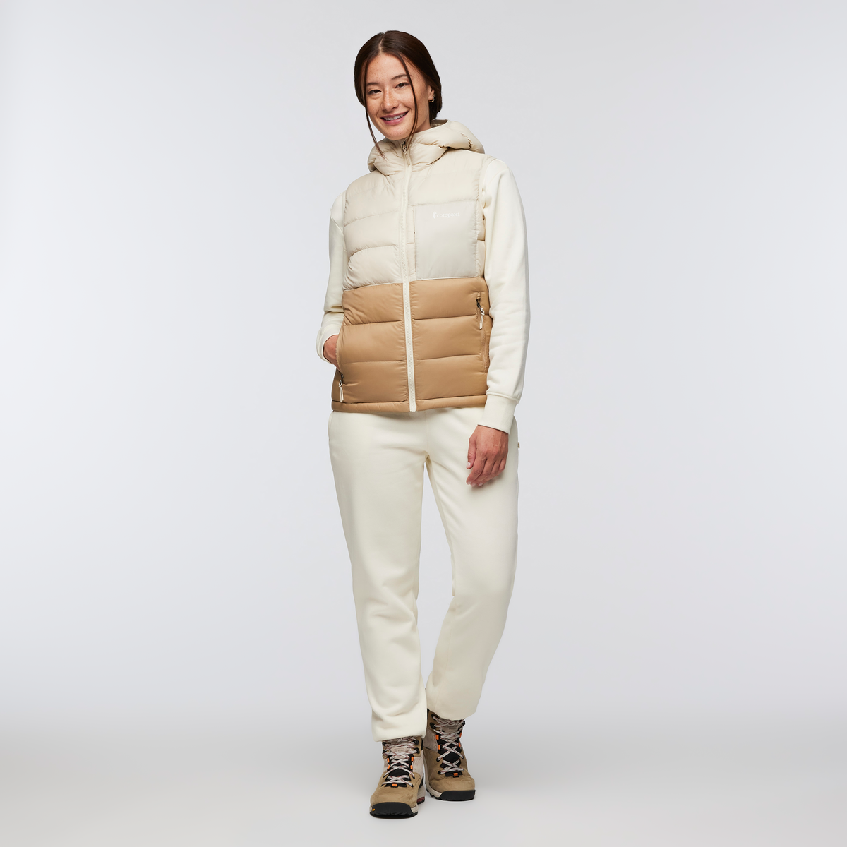 Fuego Max Down Vest - Women's - Cream/Khaki - US 4407