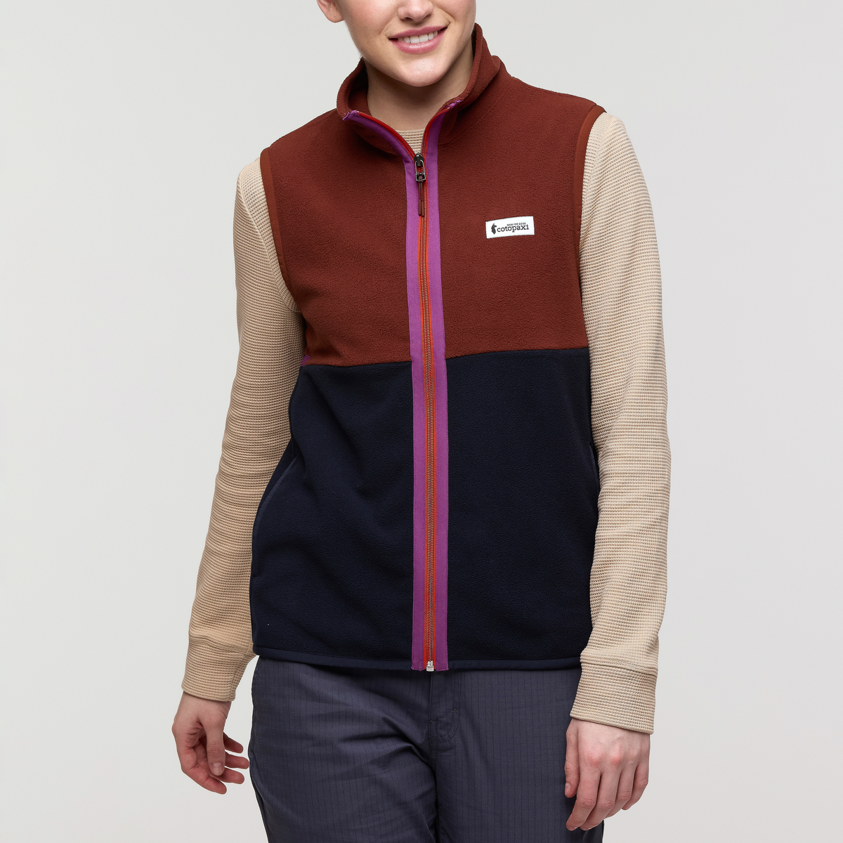 Amado Fleece Vest - Women's - Rusty/Carbon - US 7178