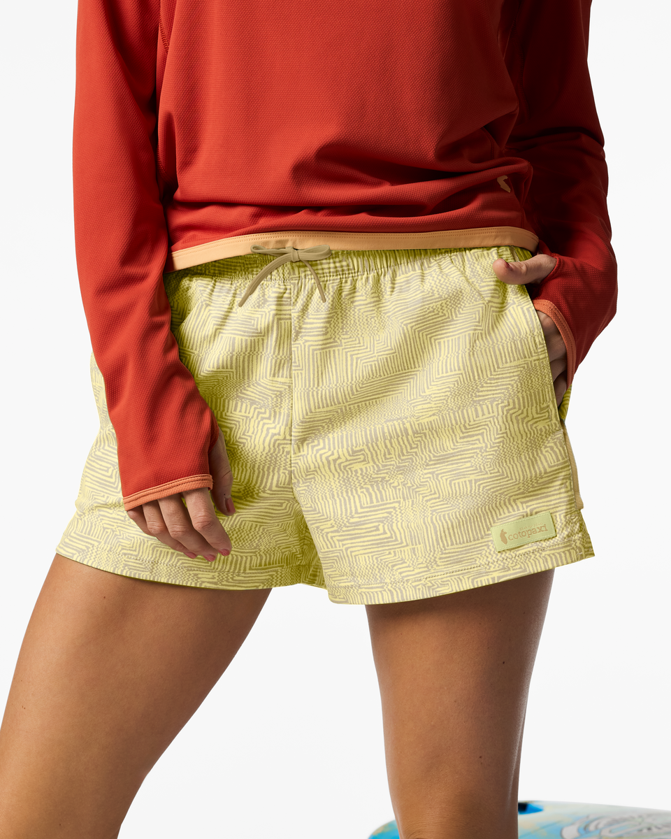 Brinco 3" Short - Print - Women's - Zen Garden Honeydew - US 8859