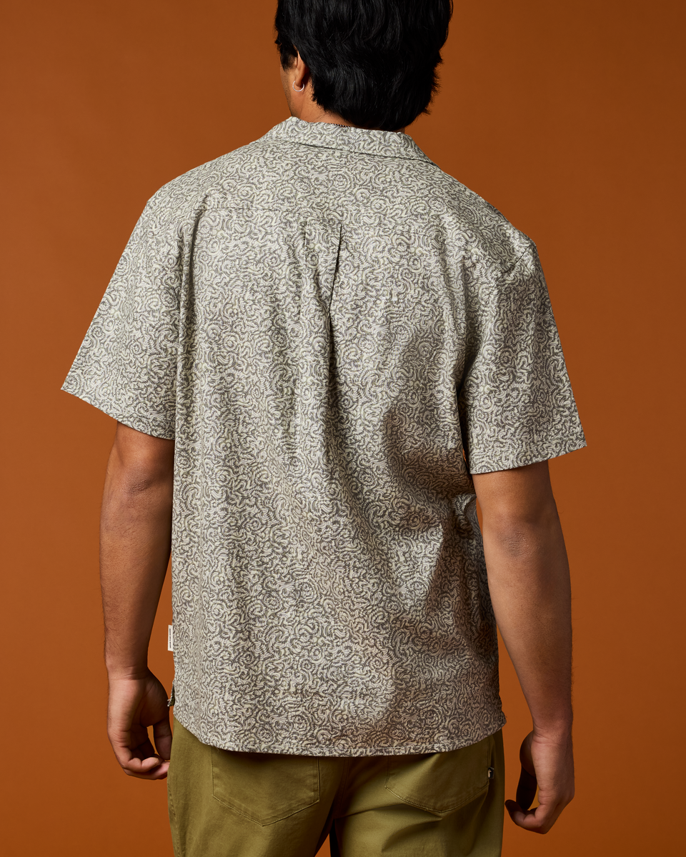 Afuera Button Up Shirt - Print - Men's - Cenotes Mineral - US 9876