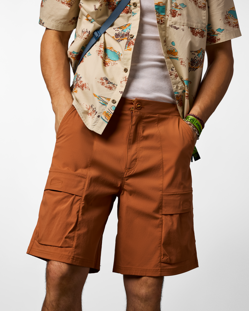 Coraje Tech Cargo Short - Men's - Whiskey - US 3367